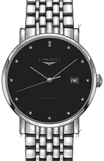 Longines Elegant L4.910.4.57.6 Stainless steel Black