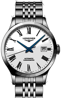 Longines Record L2.820.4.11.6 38.5mm Stainless steel