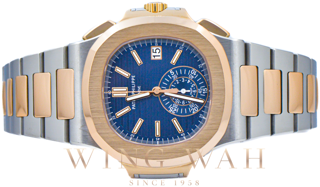 Patek Philippe Nautilus 5980/1AR-001 Rose gold and Stainless steel Blue