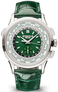 Patek Philippe World Time Chronograph 5930P Platinum Green$White