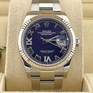 Rolex Datejust 126234-0022 White gold and Stainless steel Purple