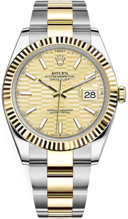 Rolex Datejust 41 126333 Oystersteel$Yellow Gold Golden$Fluted Motif