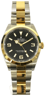 Rolex Explorer 124273 Yellow gold and Stainless steel Black