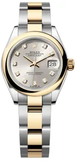 Rolex Lady-Datejust 279163-0008 28mm Yellow gold and Stainless steel Silver set with diamonds