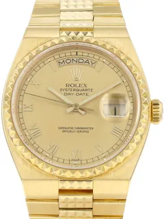 Rolex OysterQuartz Day-Date 19028 36mm Yellow gold Champagne