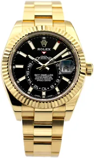 Rolex Sky-Dweller 326938 43mm Yellow gold Black