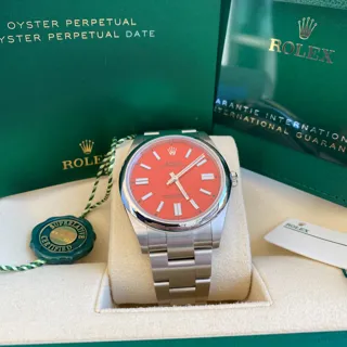 Rolex Oyster Perpetual 126000-0007 Stainless steel Red