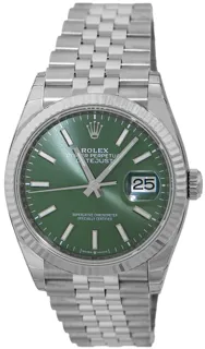 Rolex Datejust 36 126234-0051 White gold and Stainless steel Green