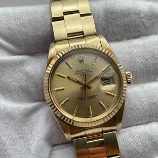 Rolex Date 15037 Yellow gold Champagne