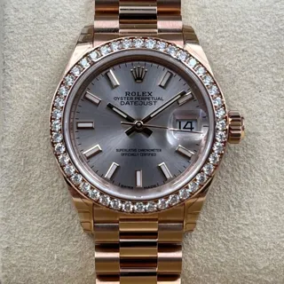 Rolex Lady-Datejust 279135RBR-0006 Rose gold Sundust$Pink