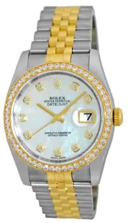 Rolex Datejust 36 116243-0018 Yellow gold and Stainless steel White