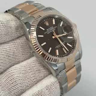 Rolex Datejust 126231-0044 Rose gold and Stainless steel Brown