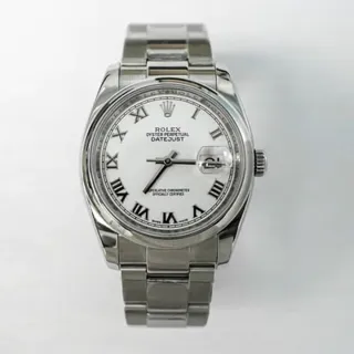 Rolex Datejust 36 116200-0055 Stainless steel White