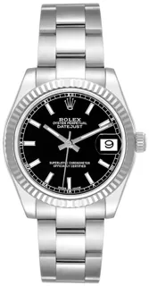 Rolex Datejust 31 178274-0034 White gold and Stainless steel Black