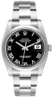 Rolex Datejust 36 116200-0061 Stainless steel Black