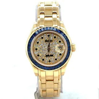 Rolex Datejust Pearlmaster 69308 Yellow gold Gem-Set$Diamond-Paved