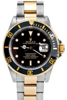 Rolex Submariner 16803 Yellow gold and Stainless steel Black