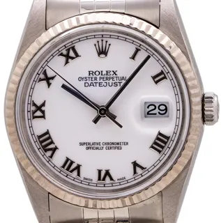 Rolex Datejust 36 16234 Stainless steel White