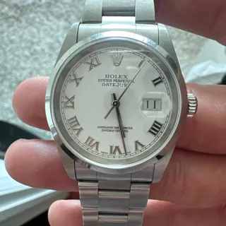 Rolex Datejust 36 16200 Stainless steel White