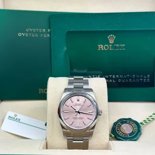 Rolex Oyster Perpetual 124200-0004 Stainless steel Pink