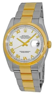 Rolex Datejust 36 116203-0135 Yellow Gold$Steel Silver