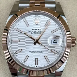 Rolex Datejust 41 126331-0018 Steel$Rose Gold Silver