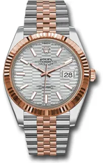 Rolex Datejust 41 126331-0018 Rose gold and Stainless steel Silver