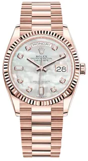 Rolex Day-Date 36 128235-0029 Rose gold White