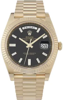 Rolex Day-Date 40 228238-0004 Yellow gold Black