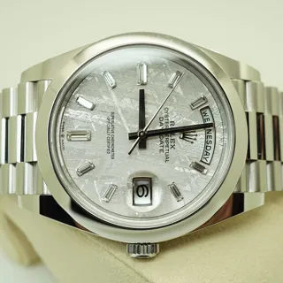 Rolex Day-Date 40 228206-0036 Platinum Silver