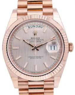 Rolex Day-Date 40 228235-0005 Rose gold Gray