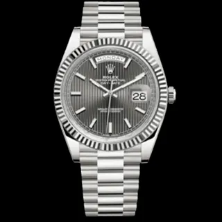 Rolex Day-Date 40 228239-0002 White gold Gray