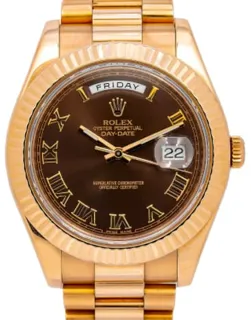 Rolex Day-Date II 218235-0035 Rose gold Brown