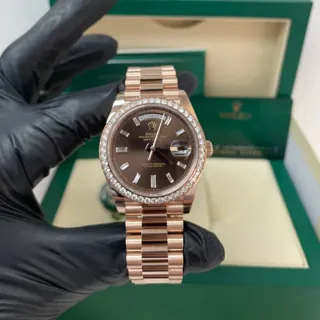 Rolex Day-Date 228345RBR-0006 Rose gold Chocolate$Brown