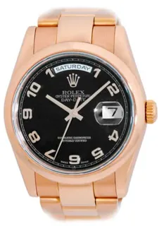 Rolex Day-Date 118205F-0059 Rose gold Black