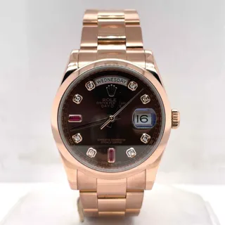 Rolex Day-Date 118205F-0107 Rose gold Brown