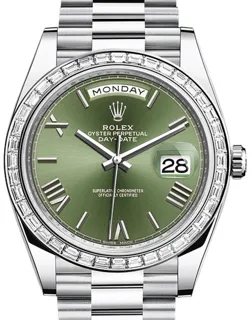 Rolex Day-Date 228396TBR-0020 Platinum Green