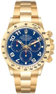 Rolex Daytona 116528-0037 Yellow gold Blue