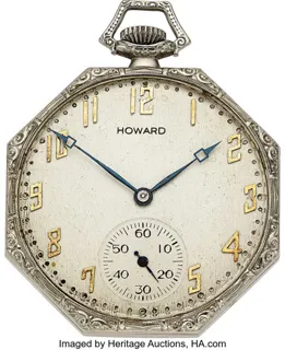 E. Howard Watch Co. 14k white gold Silver