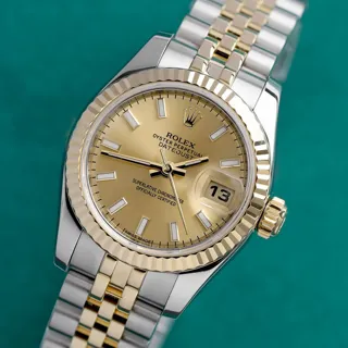 Rolex Lady-Datejust 179173 Yellow Gold$Steel Champagne