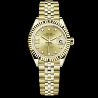 Rolex Lady-Datejust 279178-0014 Yellow gold Champagne