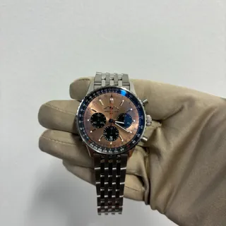 Breitling Navitimer AB0138241K1A1 Stainless steel Salmon