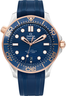 Omega Seamaster Diver 300M 210.22.42.20.03.002 Yellow gold and Stainless steel Blue