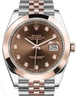 Rolex Datejust 41 126301 Rose gold and Stainless steel Brown