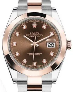 Rolex Datejust 41 126301 Rose gold and Stainless steel Brown