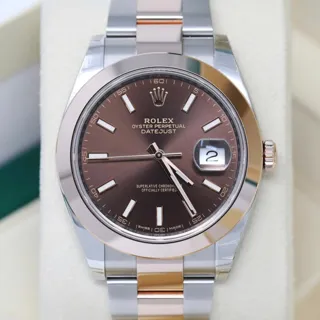 Rolex Datejust 41 126301 Rose gold and Stainless steel Brown