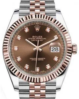 Rolex Datejust 41 126331 Rose gold and Stainless steel Brown