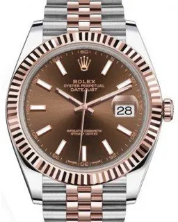 Rolex Datejust 41 126331 Rose gold and Stainless steel Brown