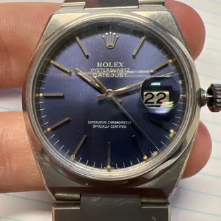 Rolex Datejust Oysterquartz Stainless steel Blue$Purple