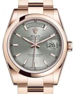 Rolex Day-Date 36 118205 Rose gold Gray